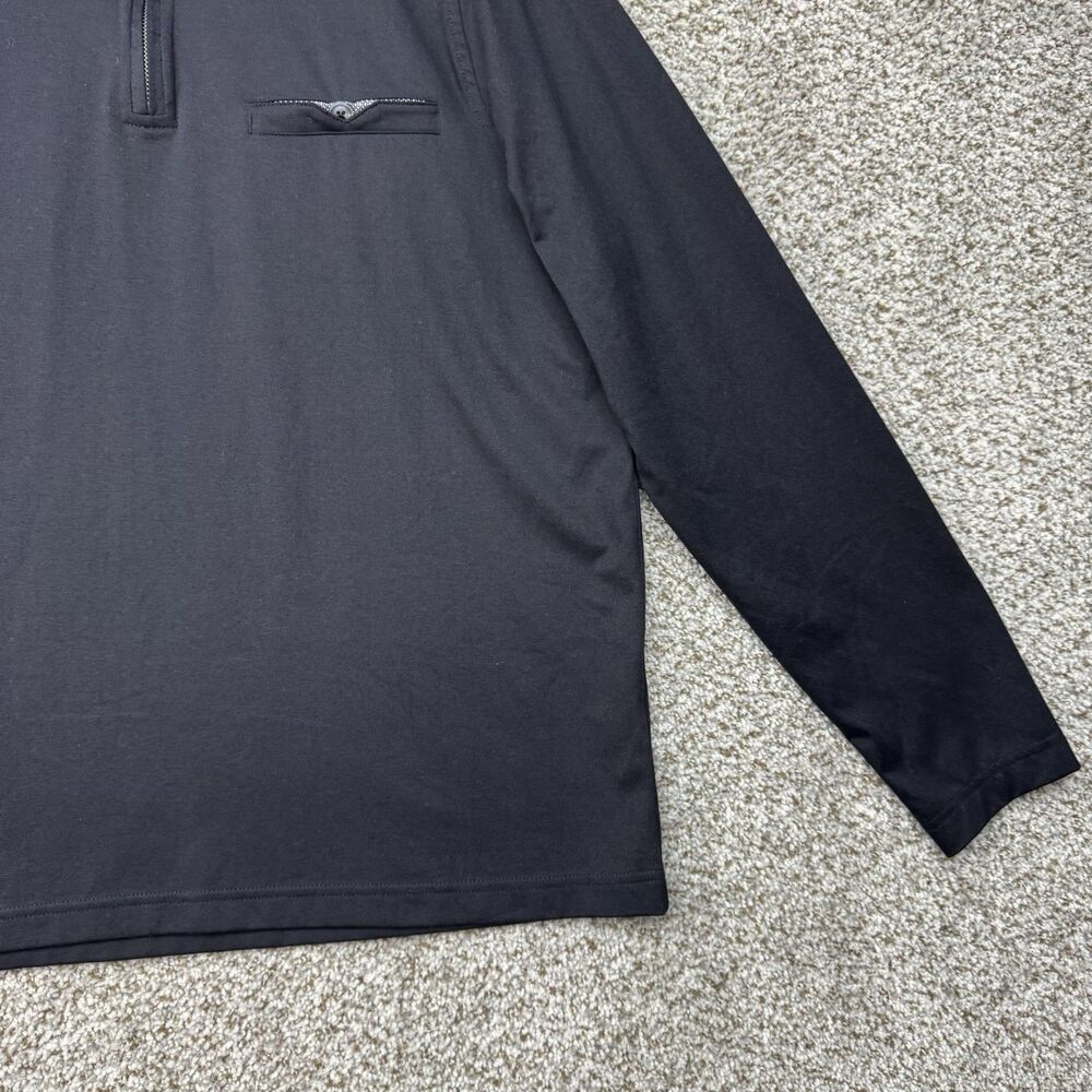 Johnston & Murphy XC4 Pullover Medium Black Performance 1/4 Zip Extreme Comfort - Picture 5 of 13